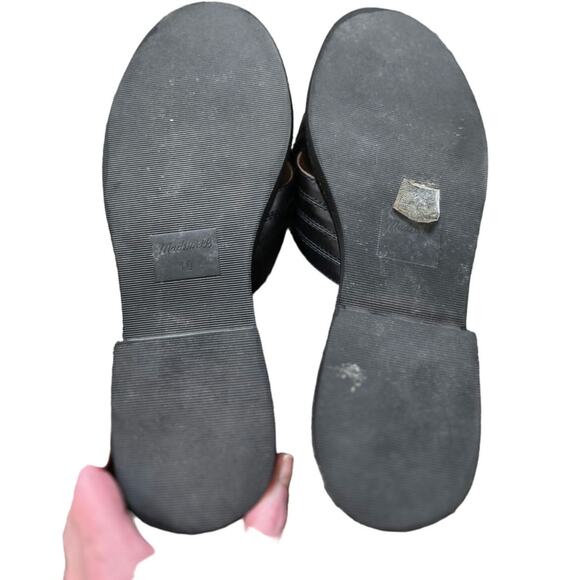 Madewell Alina Platform Leather Slides Sandals size 9 - Picture 7 of 9